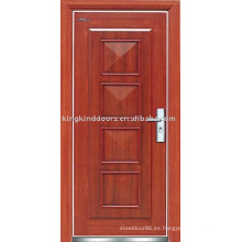 Puerta blindada (JKD-G104) acero madera puerta Exterior de seguridad utilizada